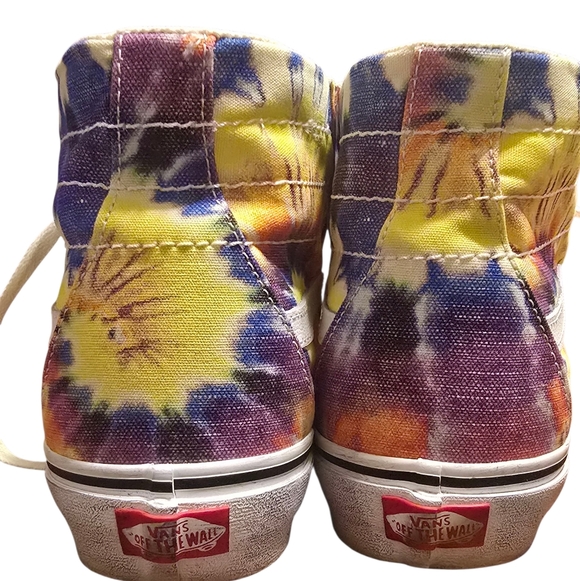 NEW VANS SK8-HI Tapered Skate Shoe Washed Tie Dye Canvas Sneakers Men's 10 - Picture 7 of 9